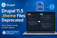 Drupal 11.5 .theme files deprecated and theme hooks converted to OOP classes